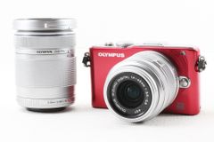 外観 極上品 OLYMPUS オリンパス PEN Lite E-PL3 W レンズ キット