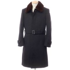 【中古】アルチザン ARTISAN カシミヤ ミンクファー ステンカラーコート ダークグレー【サイズS】【メンズ】