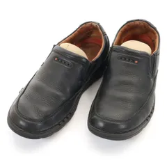 Clarks クラークス アンストラクチャード アンネイチャーイージー レザー スリッポン 26 黒 Unstructured メンズ 古着