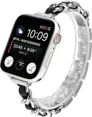 Apple watchバンド ブレスレット LxdeaCN SV×BK 38/40/41mm