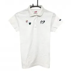 マスターバニー 半袖ポロシャツ 白 織生地 複数ワッペン レディース 1(M) ゴルフウェア MASTER BUNNY EDITION
