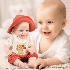 人形 赤ちゃん 人形 Reborn Doll 35*16cm 赤ちゃんリボーンドールデビュー フルシリコンドール ビニールリアル シリコンリボーンベビードールベビードール 赤ちゃん人形女の子プリンセス服手作りのクリスマスの誕生日プレゼント 最高な贈り物でしょう