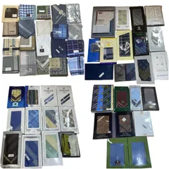 ★ ブランド/ノーブランド メンズハンカチ タオルハンカチ ハンカチ アソート 約58枚 まとめ商品 新品中古混在 メンズ 現状品 2.1kg