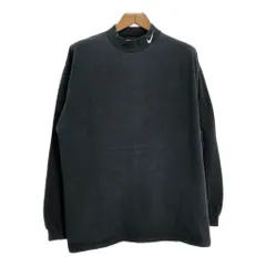 90年代 USA製 NIKE ナイキ モックネック 長袖Ｔシャツ スポーツ ブラック (メンズ XL) 中古 古着 S5374