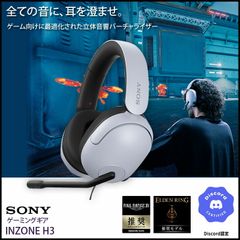SONY INZONE H3 MDR-G300 ゲーミングギア 密閉ダイナミック型 有線 立体音響　低遅延  PS5 Switch テレワークでも使える　USBオーディオボックス ヘッドセット ホワイト