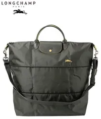 💖@ロンシャン ル・プリアージュ クラブ ボストンバッグ　グレー/イエロー