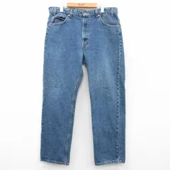 W38/古着 ジーンズ Levis リーバイス 505 メンズ 90s コットン 紺 ネイビー デニム 25may16 中古 ボトムス ジーパン Gパン ロング パンツ