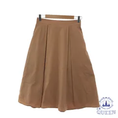 【訳アリ】 ef-de エフデ ボトムス スカート フレア チャック カジュアル ひざ丈 大きいサイズ レディース ブラウン 11 901-11100 送料無料 古着