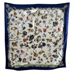 HERMES エルメス カレ90 シャンピニオン Champignons キノコ柄