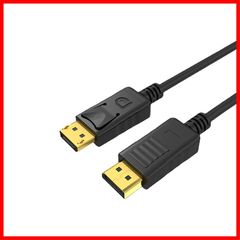 【人気商品】K/1.8 M】4K@60Hz/ Displayportケーブル【1.2/4 2K@165Hz/2K@144Hz、DP to TRkin DP最大21.6 Gbps高速ノートパソコン/テレビ対応ディスプレイポートブラック