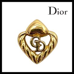 CH 【Dior】CDロゴ ハート ペンダントトップ ゴールド/金カラー ネックレス ヴィンテージ Christian Dior/クリスチャンディオール (CH-2941)