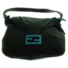 FENDI (フェンディ) FFロゴ マンマバケット ハンドバッグ ワンショルダーバッグ グリーン×ブルー レディース