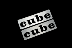 EE-705-2 cube 銀黒 アクリル2層 ステッカー 日産 キューブ Z11 Z12 US 前期 後期 モデリスタ 2枚1セット