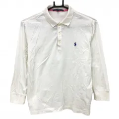 ラルフローレンゴルフ 七分袖ポロシャツ 白 ポニー刺しゅう レディース M ゴルフウェア Ralph Lauren