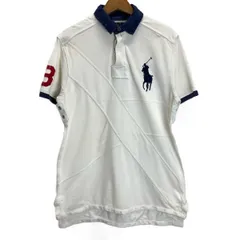 POLO RALPH LAUREN　ラガーシャツ　半袖　ポロシャツ　シャツ　ハーフボタン　コットン　ビッグポニー　ワンポイント　古着