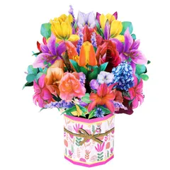 【特価商品】百本のバラが咲く ポップアップ 紙製フラワーブーケ グリーティングカード、空白のノートカードと封筒付き 愛、休日、誕生日、記念日、特別な瞬間、母の日、バレンタインデーを祝うのに理想的なギフトです