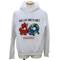 【名古屋】ディースクエアード ONE LIFE ONE PLANET プルオーバーフーディ ホワイト Mサイズ 22AW メンズアパレル 男