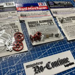 ミニ四駆 加工ローラー(朱色) 【値下げ】