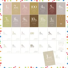 【在庫セール】ニューボーンフォト マタニティフォト 月齢カード 月齢フォトグッズ ベビー マンスリーフォト 月齢フォト 赤ちゃん 足形スタンプ 1 マンスリーカード 足形台紙 】 Coast Base 【