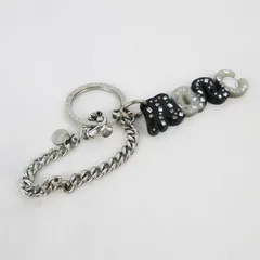 マークバイマークジェイコブス MARC by MARC JACOBS チャーム キーホルダー キーリング ロゴ チェーン 装飾 ビジュー シルバー ブラック アクセサリーのサムネイル