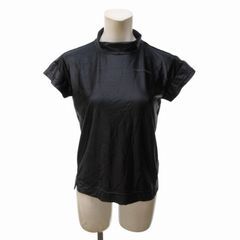 ブリーフィング BRIEFING 美品 Tシャツ ロゴ パッチ ストレッチ ハイネック 半袖 XS 黒 ブラック 0707 レディース ブリーフィング BRIEFING 美品 Tシャツ ロゴ パッチ ストレッチ