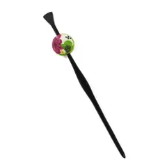 一本差し 玉かんざし 玉簪 髪飾り 成人式 振袖 前撮り 袴 浴衣 かんざし 玉飾り 黒 黄色 橙色 ちりめん おしゃれ かわいい シ No.10-1013