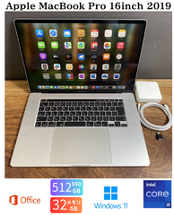 ［GPU搭載/極美品］Apple MacBook Pro 16inch 2019/Core i9 2.4GHz/メモリ32GB/SSD512GB/Windows11/Office 2024/494