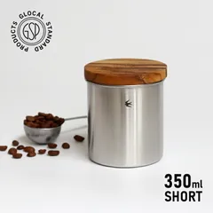 【新品】【1点販売】グローカルスタンダードプロダクツ ツバメ キャニスター(SHORT/シルバー)【GLOCAL STANDARD PRODUCTS TSUBAME CANISTER】[保存容器 ステンレス 密封性 350ml コーヒーグッズ]のサムネイル