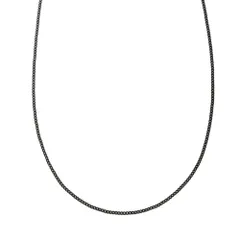 【E：ブラック × 50cm】[Cream dot. クリームドット公式] ネックレス レディース   ステンレス製 金属アレルギー つけっぱなし サージカルステンレス 1mm幅 極細 ショート スキンジュエリー 5タイプ 大人のサムネイル