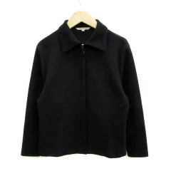 アンタイトル UNTITLED ステンカラージャケット ミドル丈 ジップアップ 9 ブラック 黒 /MS23 ■MO