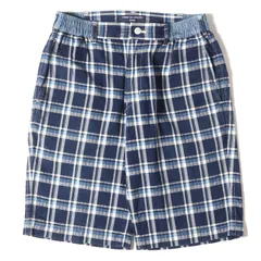 COMME des GARCONS コムデギャルソン パンツ チェック 柄 コットン ショートパンツ ショーツ HOMME AD2012 ネイビー 紺 S ボトムス ズボン ブランドのサムネイル
