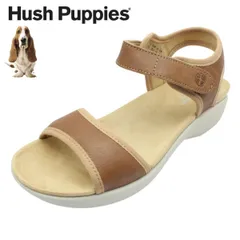 ハッシュパピー レディース コンフォート レザー サンダル オープントゥ ベルクロ 婦人 靴 Hush puppies HPW11096 HW06699007　タンのサムネイル