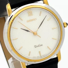 【OH済】SEIKO DOLCE 5S21-6010 時計ケース付きバンドレザー系