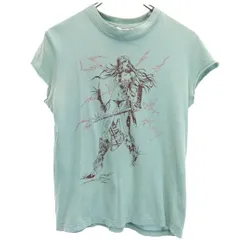 サイラス プリント フレンチ袖 Tシャツ M 緑系 SILAS 半袖 レディース 【中古】  【230606】 メール便可