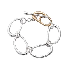 【ミックスゴールド×ワンサイズ】[Cream dot. クリームドット公式] ブレスレット レディース 金属アレルギー ニッケルフリー ボリューム チェーン ごつめ コンビカラー ミックスカラー オーバルチェーン 大人のサムネイル