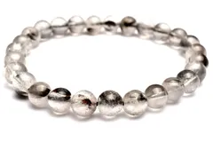 【１点物】AA☆白銀の輝き プラチナタイチンルチルクォーツ　7mm　ブレスレット パワーストーン 天然石 _MA6417