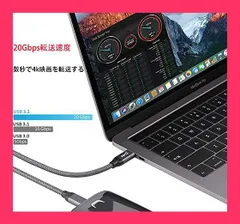 Type C to Type C USB 3.2 ケーブル 1.5M 【20Gbps転送 100w急速充電 4K@60Hz映像出力 PD3.0/QC3.0対応 】Type C ケーブル MacBook/MacBook Pro/iPad Pr