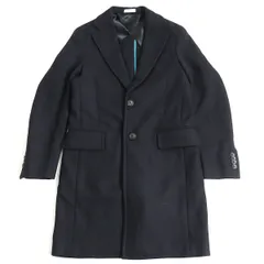 美品◆BOGLIOLI ボリオリ 無地 ウール100% チェスターコート/ロングコート ブラック 44 イタリア製 正規品 メンズ ハンガー ガーメント付のサムネイル