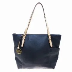 マイケル マイケルコース MICHAEL MICHAEL KORS レザー トート バッグ MK チャーム カバン 鞄 35T2GTTT8L ネイビー ur23 【中古】