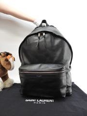 サンローラン バックパック シティYSL フルレザー黒 リュックサックバッグ 美品@ 9