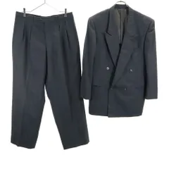 ランバン ウール ストライプ柄 ダブル スーツ 上下 セットアップ M48-35/M48-35-85 グレー LANVIN Studio メンズ 古着 【240306】のサムネイル