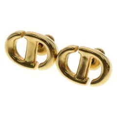 Christian Dior (クリスチャンディオール) CD NAVY スタッドピアス ロゴ ゴールド GP アクセサリー