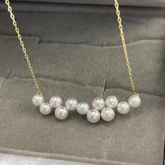 新品　K18YG　 アコヤ　パール  ネックレス　3.5-4ミリ　 　babyパール 　可愛らしい　　あこやパール【N4552306130060】