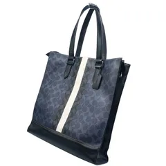 コーチ トートバッグ 2WAY シグネチャー PVC×レザー【AFE12】