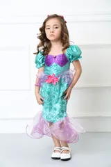 子供 アリエル 人魚姫 ワンピース  仮装 ハロウィン コスプレ