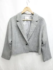 ◇ Θ LOWRYS FARM ショート丈 長袖 テーラード　ジャケット サイズF グレー レディース P  【1409250029738】