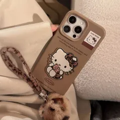 hellokitty iPhone16ケース ストラップ付き iphoneケース ハローキティ スマホケース iphone15proケース iphone14ケース iPhone13ケース iPhone12ケース iphone16-12 xzjhdfy#