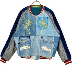 kapital 刺繍　スーベニアジャケット　スカジャン　デニム　リバーシブル KAPITAL 16SS デニム再構築別珍リバーシブルスーベニアJKT アウター