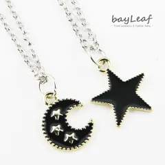 ペアネックレス 星 月 ネックレス 合わせ ペア シルバー ペアペンダント メンズ レディース 男性 女性 カップル 2個セット