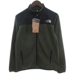 ザノースフェイス THE NORTH FACE タグ付き マウンテンバーサマイクロジャケット ブルゾン フリース フルジップ ロゴ刺繍 NL72304 緑 カーキ S